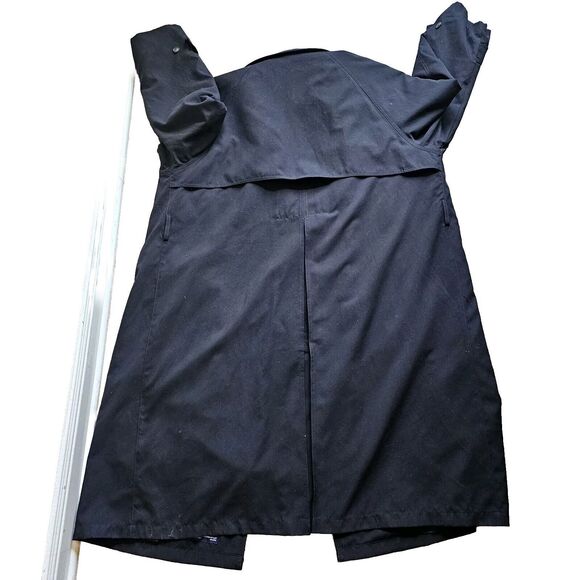 Ralph Lauren Mens Black Trench Coat, Zip-out Liner, Size 46R Vented $225 Retail - Picture 3 of 4